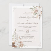 Invitation Rustic Boho Mariage imprimable (Devant)