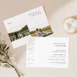 Invitation Rustic Boho Mariage photo noir et blanc<br><div class="desc">Découvrez le charme de l'élégance rustique avec notre Faire-part de mariage photo rustique noir et blanc. Ce design intemporel allie des éléments chic modernes à une touche minimaliste, avec un affichage de date proéminent et une typographie élégante. Les couleurs noir et blanc dégagent du raffinement, tandis que les photos personnelles...</div>