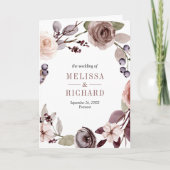 Invitation Rustic Boho Neutral Pumpkin Floral QR Code Wedding (Devant)