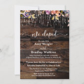 Invitation Rustic Boho Nous Avons Été Réception Seulement (Devant)