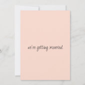 Invitation Rustic boho pink coral ivory floral wedding  (Dos)