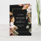 Invitation Rustic Boho Pumpkin Photo QR Code Black Wedding (Devant)