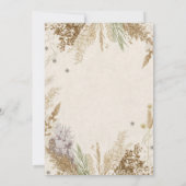 Invitation Rustic Boho Winter Save the Date with Pampas Grass (Dos)