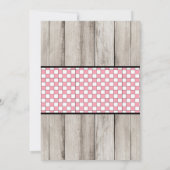 Invitation Rustic Bois Couples bébé Q Sprinkle Douche (Dos)