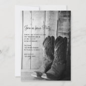 Invitation Rustic Boots Country et Western General Party (Devant)