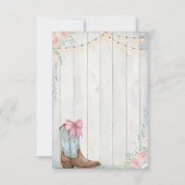 Invitation Rustic Boots or Bows Gender Reveal (Dos)