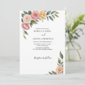 Invitation Rustic Botanical Eucalyptus Greenery Wedding (Debout devant)