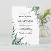 Invitation Rustic Botanical Eucalyptus Greenery Wedding (Debout devant)