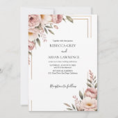 Invitation Rustic Botanical Eucalyptus Greenery Wedding (Devant)