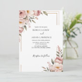 Invitation Rustic Botanical Eucalyptus Greenery Wedding (Debout devant)