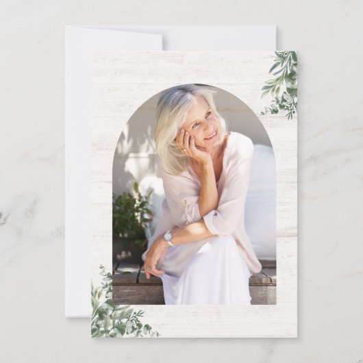 Invitation Rustic Botanical Surprise Retraite Party (Dos)