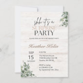 Invitation Rustic Botanical Surprise Retraite Party (Devant)