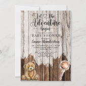 Invitation Rustic Boy Baby Adventure Commence Douche (Devant)