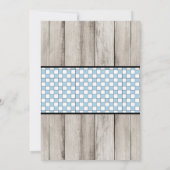 Invitation Rustic Boy Couples bébé Q Sprinkle Douche (Dos)