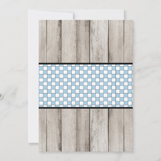 Invitation Rustic Boy Couples bébé Q Sprinkle Douche (Dos)