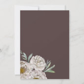 Invitation Rustic Brown & Off White Floral Wedding (Dos)
