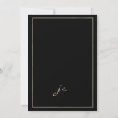 Invitation Rustic brown paper black gold floral wedding (Dos)