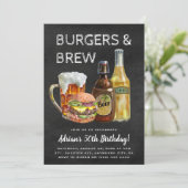 Invitation Rustic Burgers & Brew Anniversaire BBQ (Debout devant)