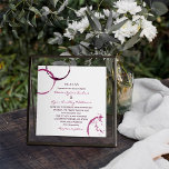 Invitation Rustic Burgundy<br><div class="desc">Les invitations à un mariage rustique chic présentent des anneaux rouges bordeaux inspirés des taches de verre de vin.</div>