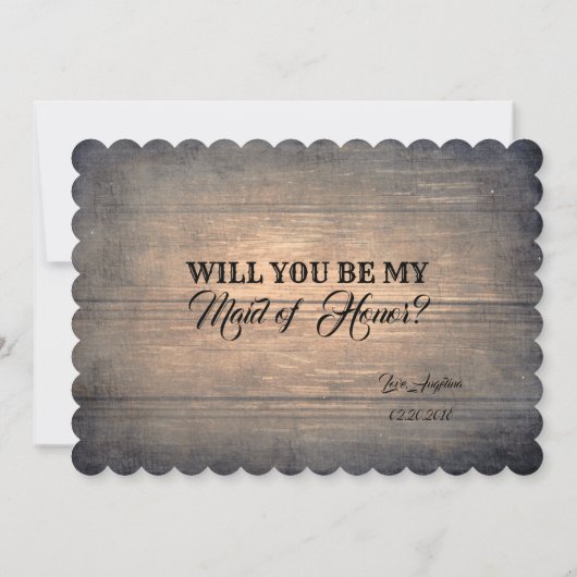 Invitation Rustic Burlap Bridesmaid / Maid of Honor Proposal (Dos)