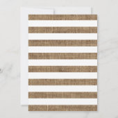 Invitation Rustic Burlap Citrouille Fall Fête d'anniversaire  (Dos)