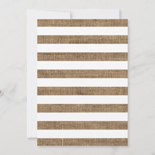 Invitation Rustic Burlap Citrouille Fall Fête d'anniversaire  (Dos)