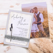 Invitation Rustic Burlap Eco Boho Lavender Mariage photo