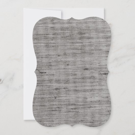 Invitation Rustic Burlap Lace Grey (Dos)