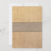 Invitation Rustic Burlap Ruban 30e fête d'anniversaire (Dos)