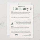 Invitation Rustic Camp Weekend Retraite Bachelorette (Dos)