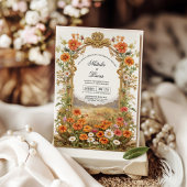 Invitation Rustic Campagne Fleur sauvage Floral Arch Mariage