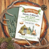 Invitation Rustic Camping Tente Baby shower d'aventure