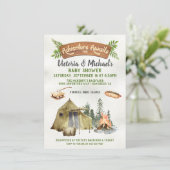 Invitation Rustic Camping Tente Baby shower d'aventure (Debout devant)