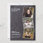 Invitation Rustic Celebration Of Life Photo Collage Memorial (Devant)