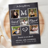 Invitation Rustic Celebration Of Life Photo Collage Memorial