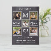 Invitation Rustic Celebration Of Life Photo Collage Memorial (Debout devant)