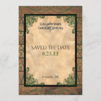 Rustic Celtic Claddagh Enregistrer la date