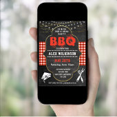 Invitation Rustic Chalkboard Jardin BBQ Party graduation