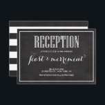 Invitation Rustic Chalkboard Mangez Boire et être marié Récep<br><div class="desc">Carte de réception de mariage rustique avec typographie rétro avec faux arrière - plan de tableau noir. Des éléments correspondants et d'autres couleurs sont disponibles. Il fait partie d'une collection de mariages.</div>