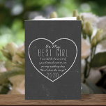 Invitation Rustic Chalkboard Mariage Vous Serez Ma Meilleure<br><div class="desc">Si votre meilleur ami est votre "meilleur homme" chez votre mariage,  envoyez-lui cette carte pour lui demander si elle sera à vos côtés lors de votre journée spéciale.</div>