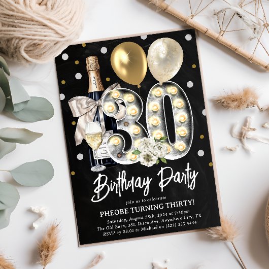 Invitation Rustic Chic 30e anniversaire