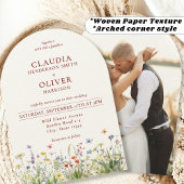 Invitation Rustic Chic Boho Fleurs sauvages et Mariage photo