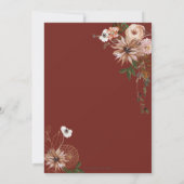 Invitation Rustic Chic Brown crème Blush Mariage de automne i (Dos)