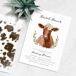 Invitation Rustic Chic Cow Imprimer Fête des mariées agricole<br><div class="desc">Rustic Chic Cow Imprimer Agriturismo Bridal Show Invitation</div>