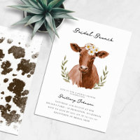 Rustic Chic Cow Imprimer Fête des mariées agricole