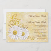 Invitation Rustic Chic Elegant Shasta Daisy Mariage (Devant)