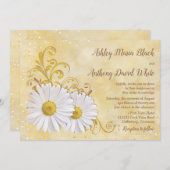 Invitation Rustic Chic Elegant Shasta Daisy Mariage (Devant / Derrière)