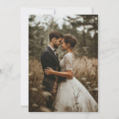 Invitation Rustic Chic Forest Mariage photo (Dos)