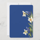 Invitation Rustic Chic navy blue and white floral Wedding  (Dos)