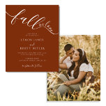 Invitation Rustic Chic Photo Terracotta Fall In Love Mariage<br><div class="desc">Photo Rustique Chic Terracotta Tomber Dans L'Amour Faire-part de mariage</div>